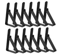 Milisten 12 Pièces Pince à Nappe Pinces pour plinthes de Table Pinces à Linge pour Tables Pliantes détenteurs de nappes Pinces à Linge de Table Clips de Nappe Acier Inoxydable Noir