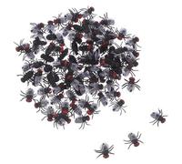 Milisten 120 Pièces Mouches Simulées Réalistes Plastique pour Farces et Décorations Halloween et Poisson Avril Jouets Miniatures et Réutilisable pour Créations et Blagues