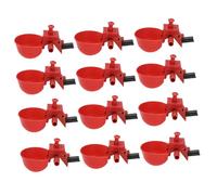 Milisten 12pièces Abreuvoir pour Volailles Et Oiseaux Automatiques Doseur Eau Abs Rouge Adapté Aux Poules Cailles Et Pigeons