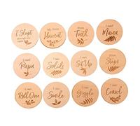 Milisten 12pièces Cartes Étapes Garçon Fille De Naissance Cartes Mensuelles Pour Garçon Fille Marquantes Pour Accessoires Photo