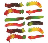 Milisten 12pièces Lot de Chenilles De Simulation pour Halloween Jouet Farce Faux Insectes Rampant pour Décorations Et Jeux