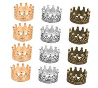 Milisten 12pièces Mini Couronnes Décoratives pour Maison De Poupée Couronnes DIY pour Fête Anniversaire Ornements Vintage Accessoires De Meubles Petites pour Bricolage Objets Miniatures