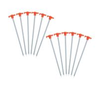 Milisten 12pièces Piquets De Tente De Camping Clous Métalliques pour Tentes Et Auvents Ancrages Au Sol Anti-Vent pour Surfaces Sableuses Et Herbeuses