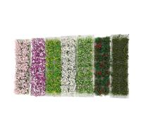 Milisten 14 Pièces Miniature Artificial Flower Clusters Model Plants for Dollhouse Micro Landscape Scenery with Mini Grass Heads for Model Train Decor