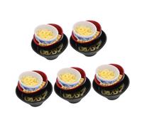 Milisten 15 Pièces Bol à Ramen Bol Artisanal Bol de Nouilles Mignon Plats de Maison de poupée de ramens Nourriture Accessoire Bol de Nouilles Ramen Jolis Bols de Ramen Plastique