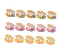Milisten 15 pièces Jouets Coquillages Lumineux Résine avec Perles Brillantes Miniatures Décoratives Glow in The Dark pour DIY et Artisanat