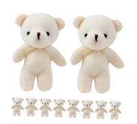 Milisten 15 Pièces Pendentif Mini Ours Porte-clés décor Mini Ours Petit Ours en Peluche Pendentif Ours Petit Ours pour Porte-clés adorables Petits Accessoire Chiffon Beige