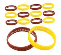 Milisten 16 Pièces Bracelets Silicone Ajustables avec Motif Sanskrit Bracelets Souples Étanches pour Équipes et Fêtes Confort pour Usage