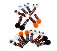 Milisten 16 Pièces Jouets Chat Spirale Halloween Interactifs Peluche Œil Mobile pour Griffades Morsures Jeu de Chasse
