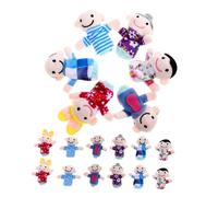 Milisten 18 Pcs Marionnettes à Doigts Famille Peluche Douce Jeu Imitation Éducatif pour Garçon Fille Adapté à École Maternelle Contes et Activités Créatives