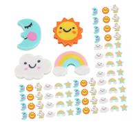 Milisten 180 Pièces Mini Erasers For Cute Rainbow Moon Shapes Compact Portable Pencil Erasers Classroom Rewards Party Favors Home Office Supplies