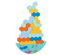 Milisten 1Ensemble Balance Stackable Toy Set for Educational Wooden Stacking Game for Hand Eye Coordination and