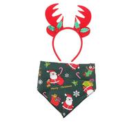 Milisten 1ensemble Bandana De Noël pour Chien avec Diadème Éléphant Accessoires De Fête pour Animaux De Compagnie Motif Festif Et Doux