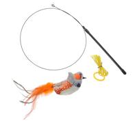 Milisten 1ensemble Interactif pour Chat avec Oiseau Peluche Jouet Stimulant pour Chats Intérieur Renforçant Le Lien Entre Propriétaires Et Félins Divertissement sans Fin pour Toute La