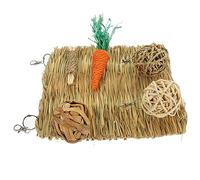 Milisten 1ensemble Tapis Foin Naturel pour Petits Animaux De Tapis Rafraîchissant Et Respirant pour Lapins Cobayes Hamsters Et Oiseaux