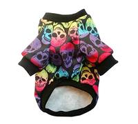 Milisten 1Pc Halloween Pet Sweat Chien Vache Costume Petit Chien Tenues Crâne Débardeur Pirate Chien Costume Chien Guitare Costume Halloween Chat Costume Halloween Pet Manteau Chaud Chien