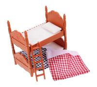 Milisten 1Pc Mini Chambre Lit Superposé Simulation Lit Miniature Moderne Enfants Chambre Garçon Fille Poupée Jumeaux Mini Lits Doubles Petites Familles Réalistes Cher Maison De Poupée