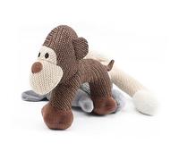 Milisten 1pièce Jouet Peluche pour Chiens avec Squeaker pour Mordre Jouer Et Soulager La Dentition Café Singe