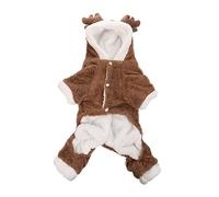 Milisten 1pièce Vêtements Hiver pour Chiens Manteau à Quatre Pattes Design Renne Tenue Confortable Et Chaude pour Animaux De Compagnie pour Noël Journées Froides