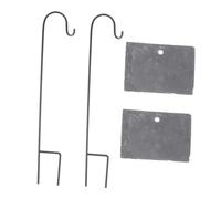 Milisten 2 Ensembles Crochet de Jardin Multi Usage avec Ardoise Ensemble de Crochets Très Résistants pour Décorations Extérieures Noir