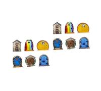 Milisten 2 Ensembles Décoration De Jardin Miniature Lot de Portes Féériques pour Créer Un Monde Votre Cour Accessoires pour Scènes Miniatures Décorations Colorées Durables 6 Pièces * 2
