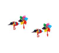 Milisten 2 Ensembles Décoration Vélo Corbeille Trottinette Banderoles De Vélo Jouets Mini Décoration Scooter Eolienne pour Velo Scooter Moulin À Vent en PVC Colorful 2 Pièces * 2