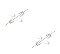 Milisten 2 Ensembles Fourchettes à Poulet Acier Inoxydable pour Friteuse à Rotatif pour Rôtissage de Viande et Poulet Accessoire de Barbecue Multifonctionnel avec Tige Vis