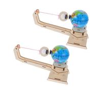 Milisten 2 Ensembles Gravity Globe Puzzle Educational Wooden Physics Experiment Kit Stem Science Toys for and Earth and Moon Models for Collaborative Learning Creativity