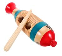 Milisten 2 ensembles Instrument de Percussion Guiro Bois Forme Poisson pour Débutants avec Éducatif pour Garçon Fille