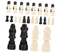 Milisten 2 Ensembles Mini Jeu Échecs Bois Pièces pour Plateau Accessoires de Jeu de Société et Enseignement