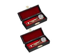 Milisten 2 Ensembles Mini Trombone avec Support et Étui Noir Modèle Dinstrument Miniature Réaliste pour Maison de Poupée Décoration Musicale Compacte pour