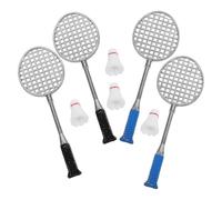 Milisten 2 Ensembles Miniature Badminton Racket Charm et Balles Alliage pour Décoration de et Accessoires de Maison de Poupée Style Créatif et Pratique