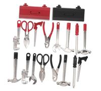 Milisten 2 Ensembles Miniature Dollhouse Tool Box Compact Realistic Hammer Pliers Wrench Screwdriver for Dollhouse Repair and Decoration Portable Mini Tool Case for DIY Photography Props