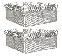 Milisten 2 Ensembles Miniature Fence for Military Scene Building Blocks Plastic Garden Decor DIY Micro Landscape Barrier Safe Smooth Finish for Dollhouse and War Scenario Accessories