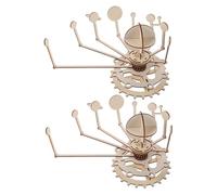 Milisten 2 Ensembles Modèles Bois DIY Puzzle Stem Jeu Éducatif pour Garçon Fille Apprentissage Scientifique Créatif Maison École