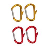 Milisten 2 Ensembles Mousquetons Aluminium Crochets Multifonctions pour Bouteilles Et Clés Accessoires De Camping Et Randonnée Couleurs Aléatoires 4 Pièces * 2
