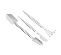 Milisten 2 Ensembles Outils de Jardinage Acier Inoxydable pour Bonsai Ensemble de Pince à Épiler Râteau Spatule pour Entretien Plantes