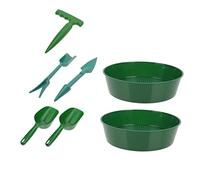 Milisten 2 Ensembles Outils de Jardinage Complet de Tamis Sondes de Plantation Transplantoir Perforateur Accessoires pour Cultivation de Plantes Entretien de Jardin