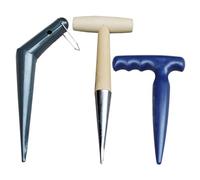 Milisten 2 Ensembles Outils de Jardinage pour Perforer Sol de Outils de Plantation Acier Inoxydable avec Poignées Ergonomiques pour Jardinage Facile