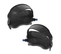 Milisten 2 Ensembles Pédales de Vélo Appartement avec Sangles Réglables Accessoires de Cyclisme pour Fitness de Antidérapantes et Faciles à Installer