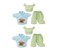 Milisten 2 Ensembles Tenues Hiver avec Pantalon Chemise et Bonnet Garde Robe de Noël pour Poupée Accessoires Habillage pour Jeu Imitation