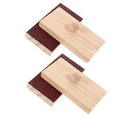 Milisten 2 Paires Sandblock Bois Compact et Musical Montessori avec Double Tablette Sonore pour Éducation et Animation