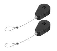 Milisten 2 Pcs Boîte à Câbles Rétractable Antivol en Acier et Plastique Longueur Ajustable pour Objets de Valeur en Zones à Risque Élevé