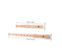Milisten 2 Pièces à Bec Soprano Bois pour Garçon Fille Design Allemand et Anglais Instrument pour Débutants Jeu Éducatif Musical Portable