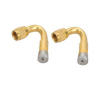 Milisten 2 pièces Adaptateur Rallonge Valve Voiture Doré Prolongateur Tige Valve Robuste pour Pneus Auto Moto et Vélo Kit Multifonction pour Gonflage Facile et Maintenance