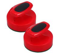 Milisten 2 Pièces Air Hockey Paddles with Felt Bottom Stable Quiet Ice Hockey Pushers for Tabletop Game Replacement