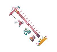 Milisten 2 Pièces Autocollants Muraux Garçon Fille Forme de Stickers de Mesure de Hauteur Cartoon pour Décoration de Chambre Garçon Fille