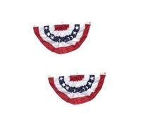 Milisten 2 Pièces Bannière Américain Polyester à Suspendre Fan Flag Créatif pour Décorations Patriotiques et Événements de Fête