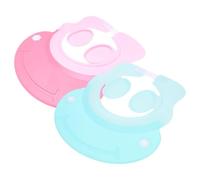 Milisten 2 pièces Bonnet de Bain pour Garçon Fille Casquette Réglable Silicone pour Protection des Yeux Oreilles Accessoire de Bain Pratique pour Garçon Fille Bleu Rose