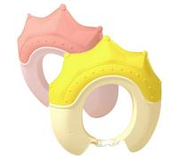 Milisten 2 pièces Bonnet de Garçon Fille Silicone Ajustable Protection Oreilles et Visage Léger et Étanche pour Tout-petits Design Couronne Facile à Nettoyer et Porter